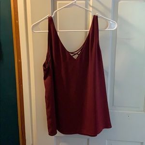 Maroon, wine colored decorative back blouse